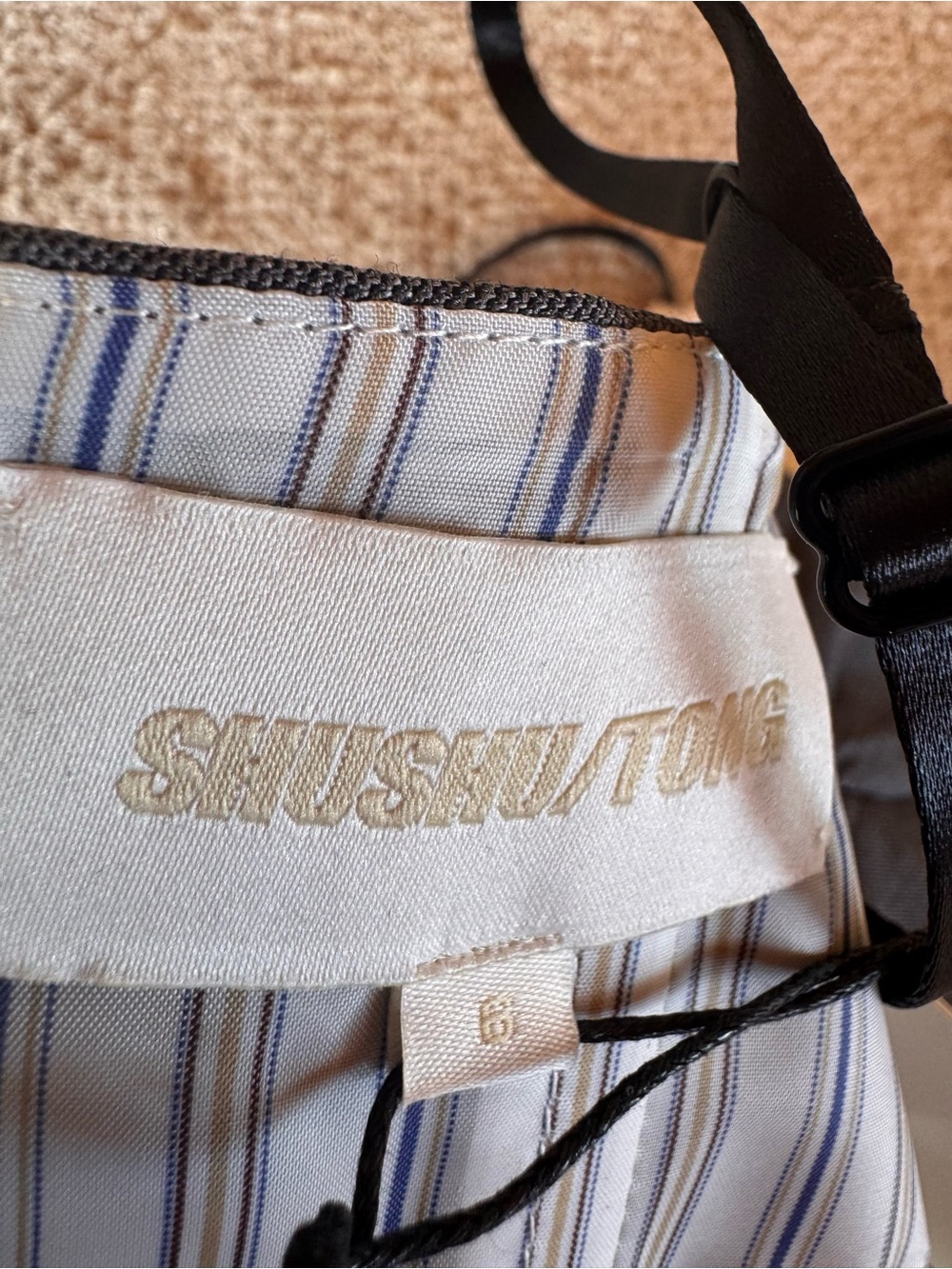 Shushu/Tong Grey Irregular Pleated Skirt & Spaghetti Strap Bralette Top - Picture 10 of 16